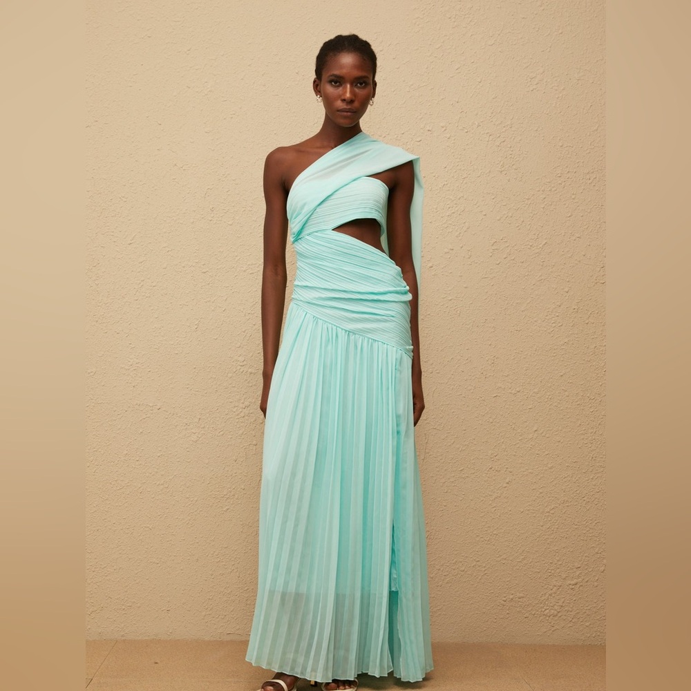 One-Shoulder Mint Green Dress wedding guest like cult Gaia - Picture 6 of 8